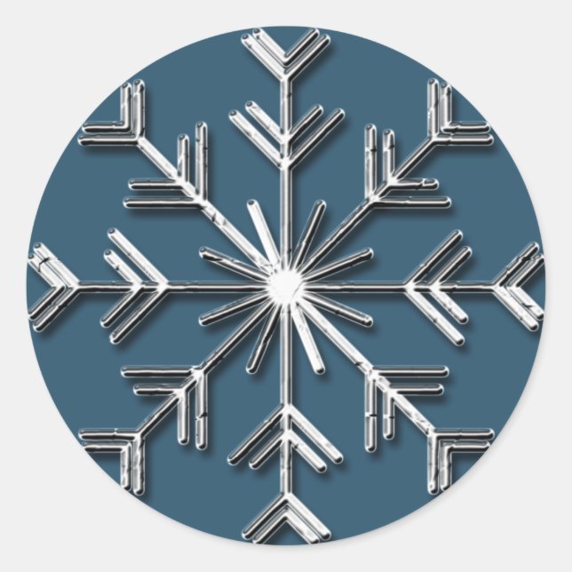 Floco de neve prateado 6 - Adesivos de férias (Frente)