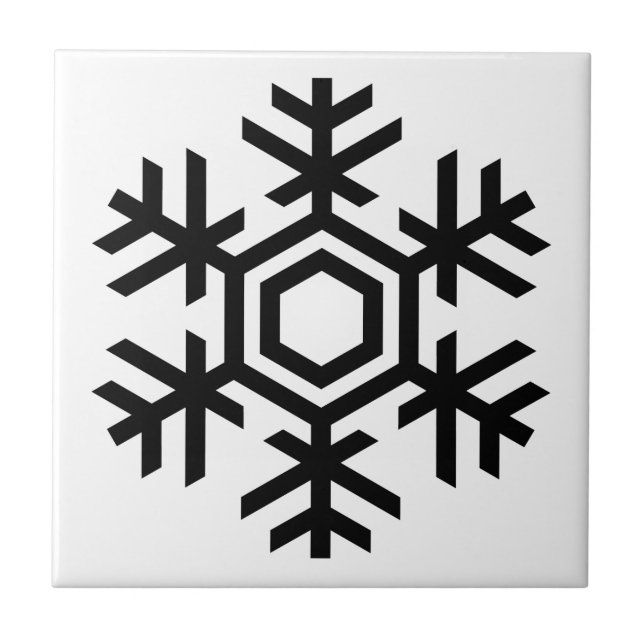 Floco de neve preto e branco (Frente)
