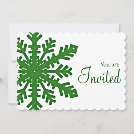 Floco de neve verde Floco de inverno Janto Convite