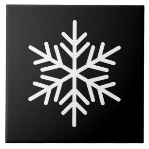 Floco Nórdico Branco Festivo Floco De Neve Em Pret