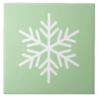 Floco Nórdico Branco Festivo Floco De Neve Em Verd