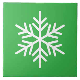 Floco Nórdico Branco Festivo Floco de Neve Verde B
