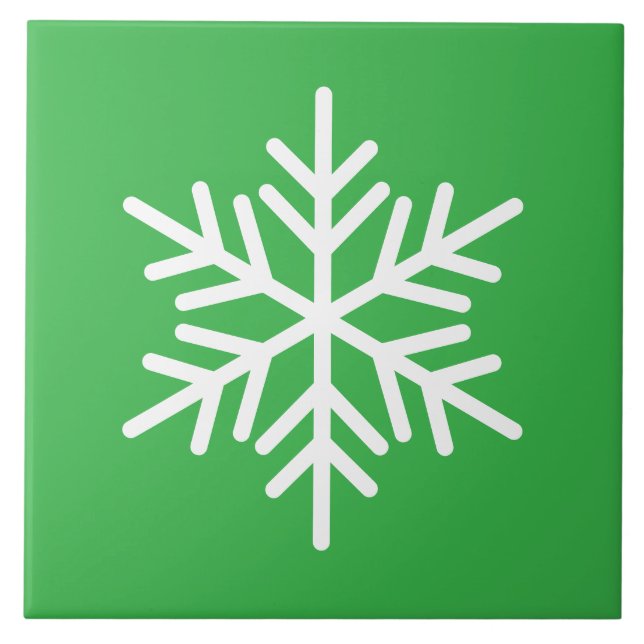 Floco Nórdico Branco Festivo Floco de Neve Verde B (Frente)