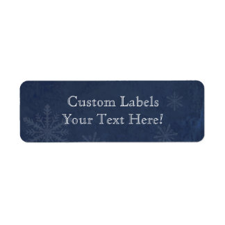 Flocos de neve 4 - Etiquetas Personalizadas Azul E
