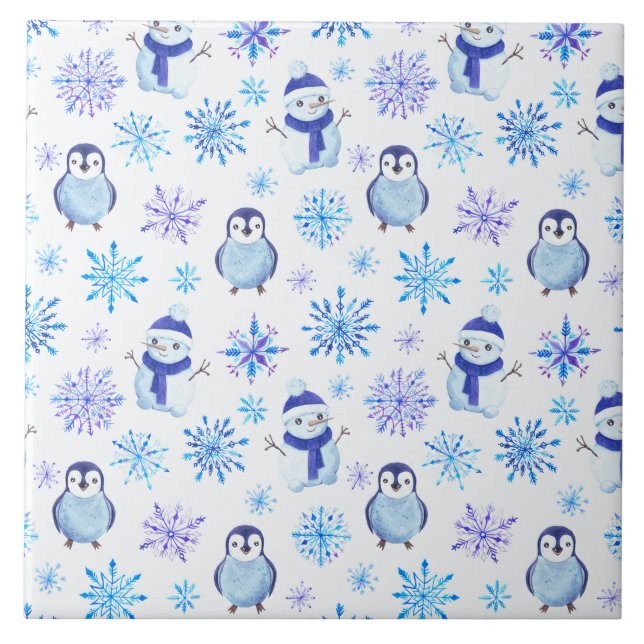 Flocos de Neve, Bonecos de Neve e Pinguins de Nata (Frente)