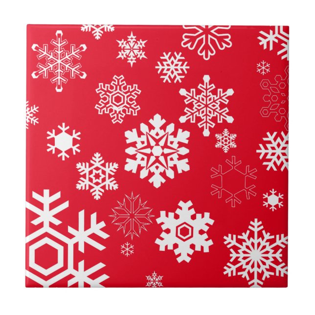 Flocos de neve brancos - Cor de fundo personalizáv (Frente)