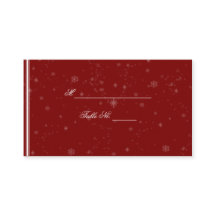 Flocos de neve brancos em Cartões de Casamento de 