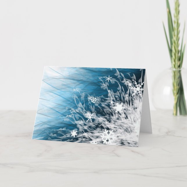 Flocos de neve - cartão do Natal/feriado (Frente)