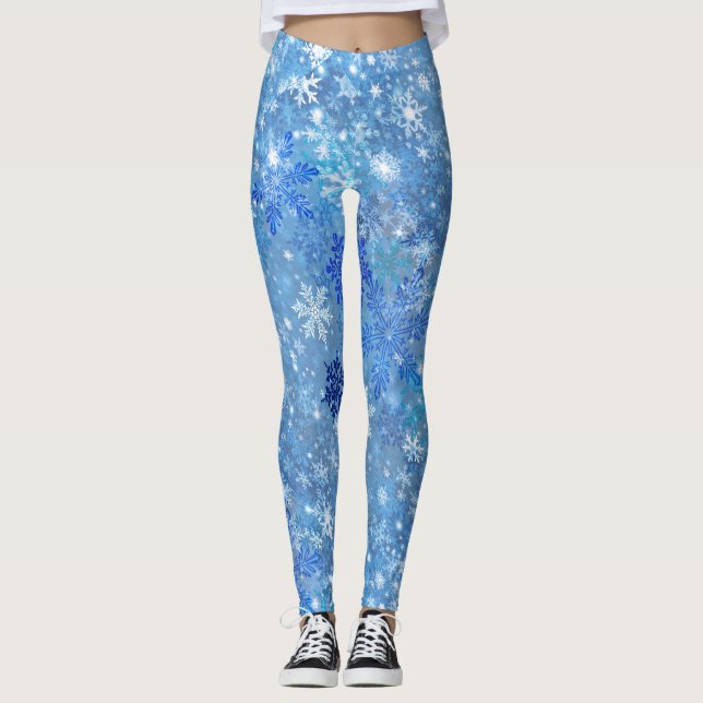 Flocos de neve com leggings Impressão (Frente)