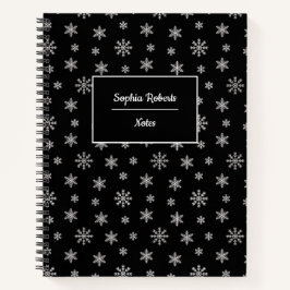 Flocos de neve com tema de inverno padrão moderno