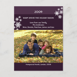 Flocos de neve de ameixa de açúcar: Cartão postal 