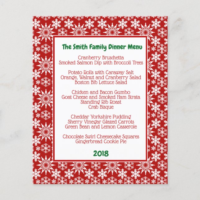 Flocos de Neve de Férias de Inverno (Frente)