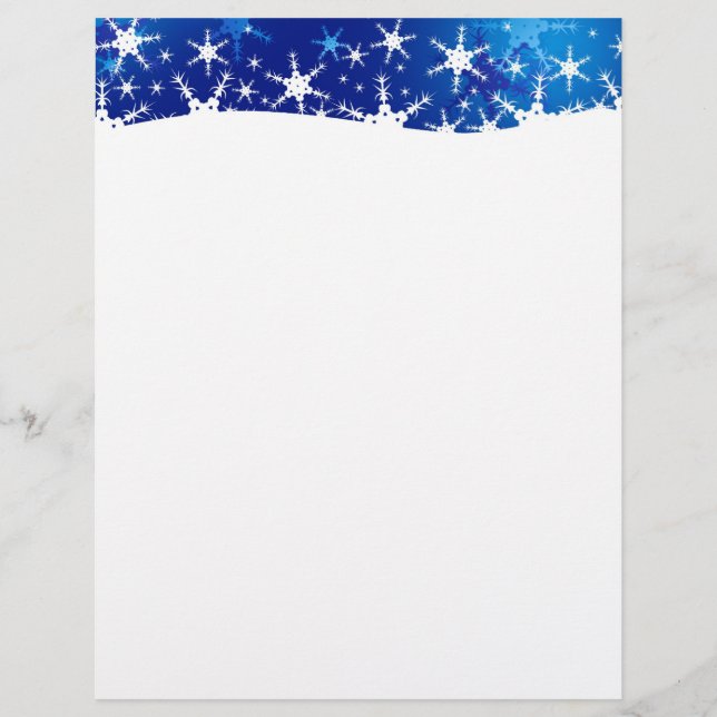 Flocos de neve de inverno azuis de Natal (Frente)