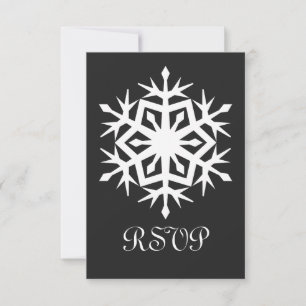 Flocos de neve de inverno em placa RSVP Preta