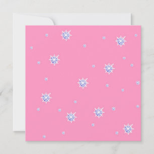 Flocos de neve de inverno rosa