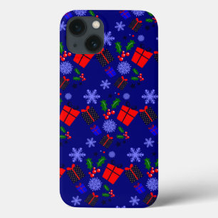 flocos de neve de natal azul