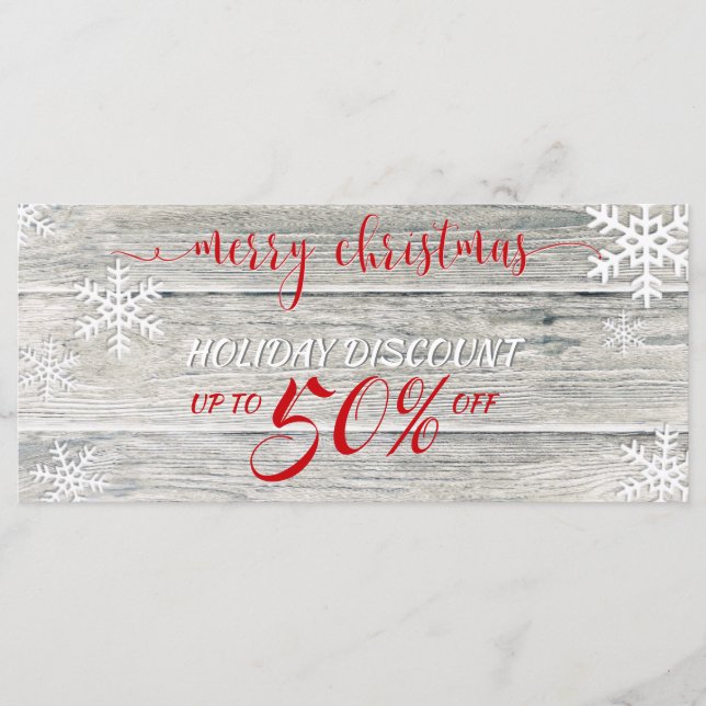 Flocos de neve de Natal em Madeira russa - Cartão  (Frente)