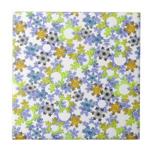 Flocos de neve de papel recortado multicolorido so