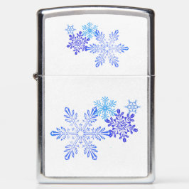Flocos de neve Design Zippo Lighter.