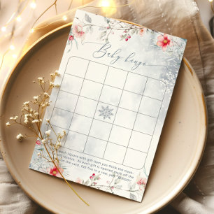 Flocos de neve do inverno jogo do chá de fraldas
