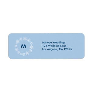 Flocos de neve do inverno que Wedding a etiqueta