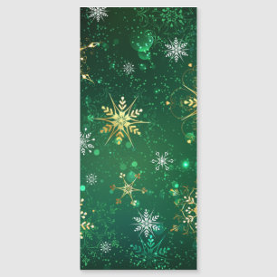 Flocos de neve do Ouro Xmas em segundo plano
