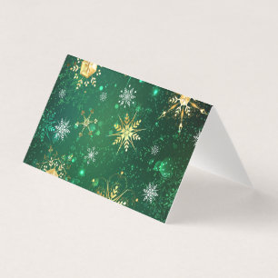 Flocos de neve do Ouro Xmas em segundo plano