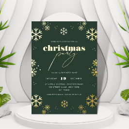 Flocos de Neve Dourados e Festa de Natal Corporati