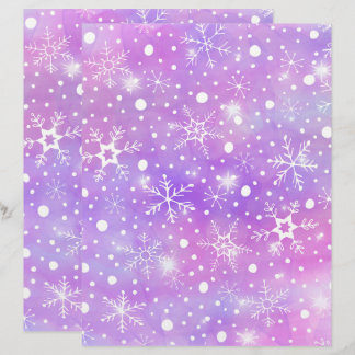 Flocos de neve e estrelas cor-de-rosa-sonho