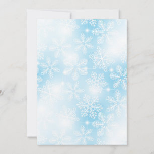 Flocos de neve e luzes em azul