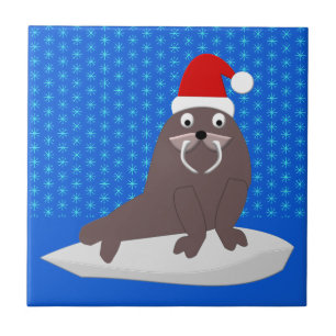 Flocos de neve e Walrus de Natal