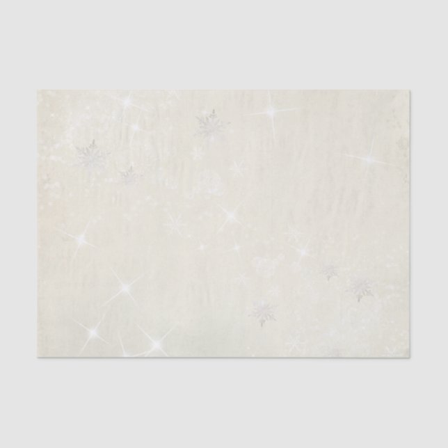 Flocos de neve em papel de Natal (Frente )