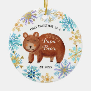 Flocos de neve Fala Azul Natal como Ornamento Papá