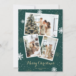 Flocos de neve Feliz Cartões com fotos de Natal