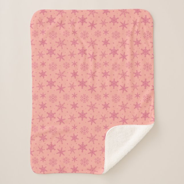 Flocos de neve fofos com pontos manta (Frente)