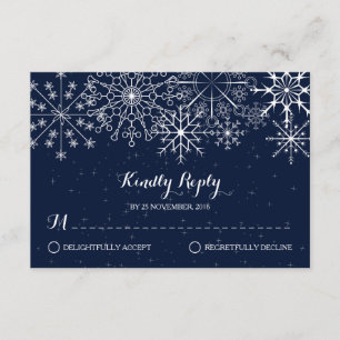 Flocos de neve lindos - cartões do casamento no