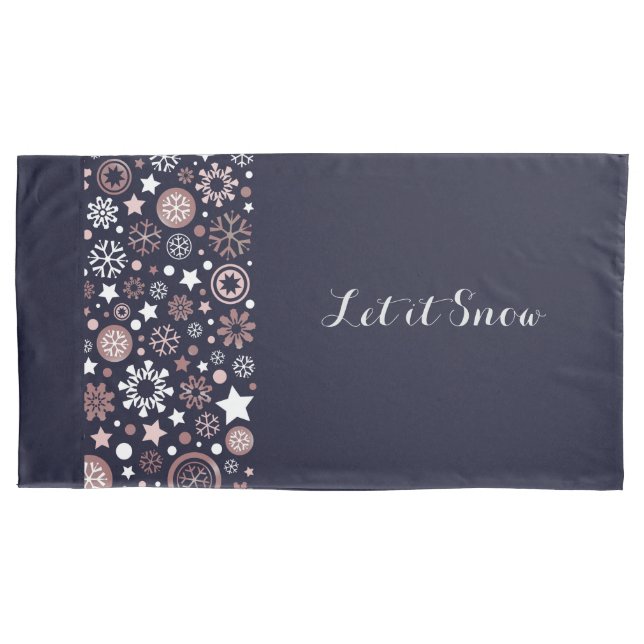 Flocos de neve metálicos claros, azuis-escuros e b (Frente)