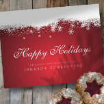 Flocos de neve modernos | CARTÕES DE NATAL<br><div class="desc">O logotipo da sua empresa pode ser adicionado aqui: http://www.zazzle.com/selectpartysupplies</div>