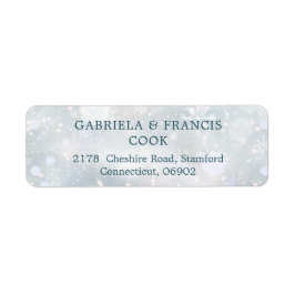 Flocos de Neve no Inverno Mágico Etiqueta de Ender