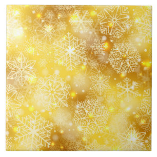Flocos de neve no ouro