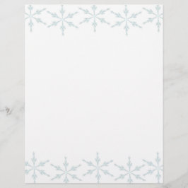Flocos de neve - Papel Carta de Natal