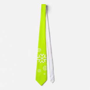 Flocos de neve, verde neon, Gravata de Férias