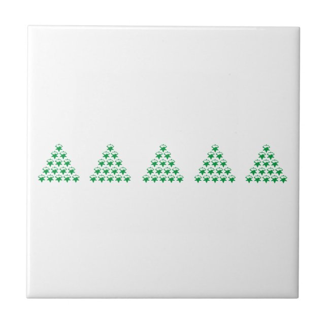 Flocos de neve verdes de Natal Estrelas Árvore, Br (Frente)