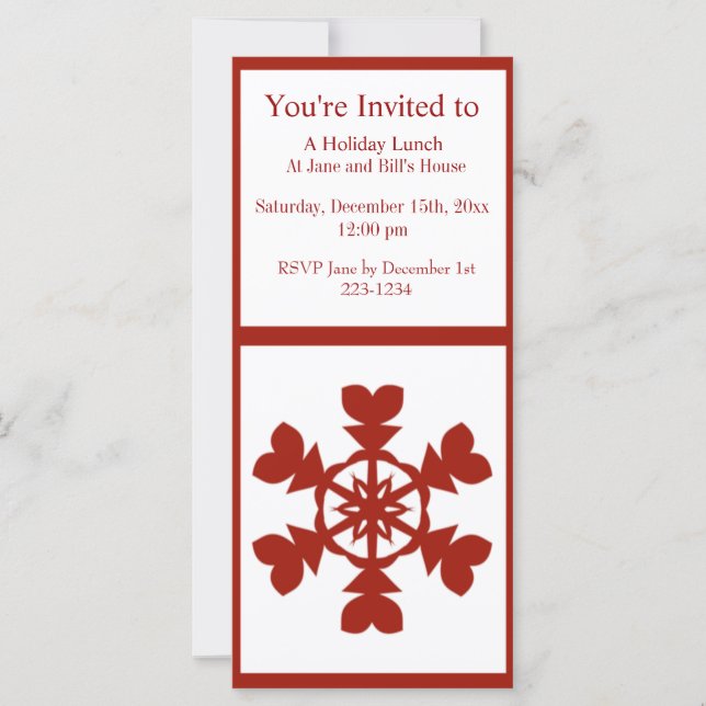 Flocos de neve vermelhos (Frente)