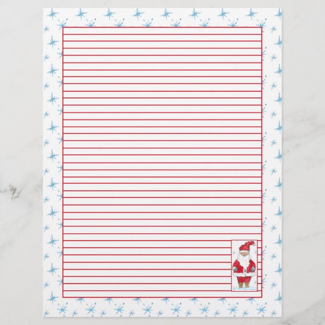 Flocos de neve vermelhos com Papais noeis de Natal (Frente)