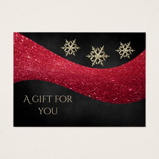 Flocos de neve vermelhos de Natal feriados (Frente)