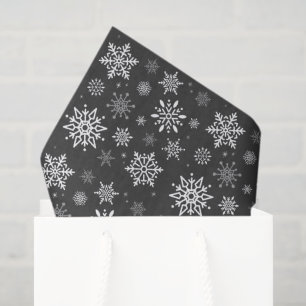 Flocos de papel em neve de tecidos feriados