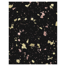 Flocos Dourados e Rosa Dourados Pretos