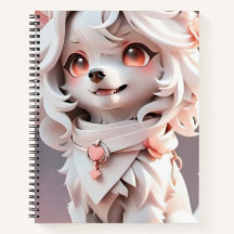 Floffy Pink E White Puppy