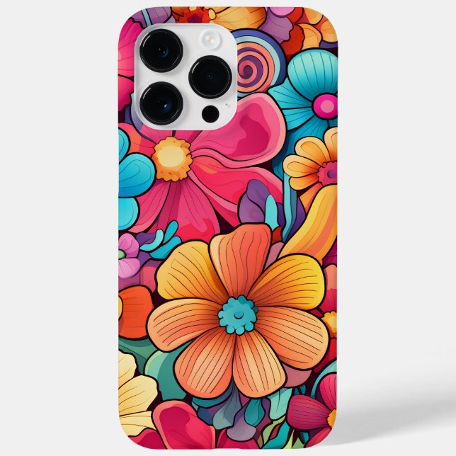 Flor a cores do iPhone14ProMax capas (Verso)